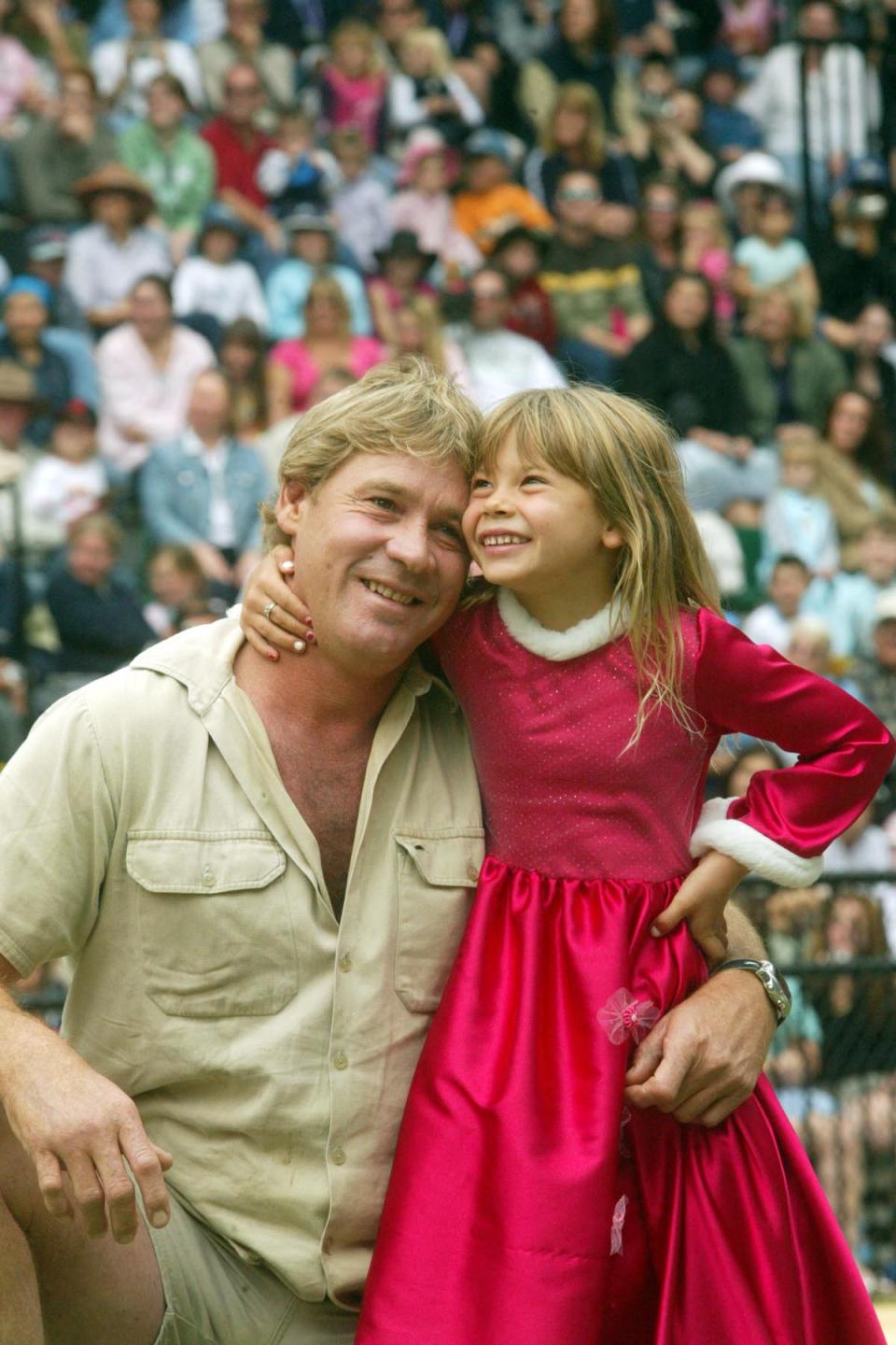 Steven Irwin retro shots with son Robert and daughter Bindi Irwin at Australia Zoo. 01 Jan 2005 Pictured: Steve Irwin, Bindi Irwin, Robert Irwin, Terri Irwin, birthday. Photo credit: Andrew Carlile / MEGA TheMegaAgency.com +1 888 505 6342 (Mega Agency TagID: MEGA178416_001.jpg) [Photo via Mega Agency]