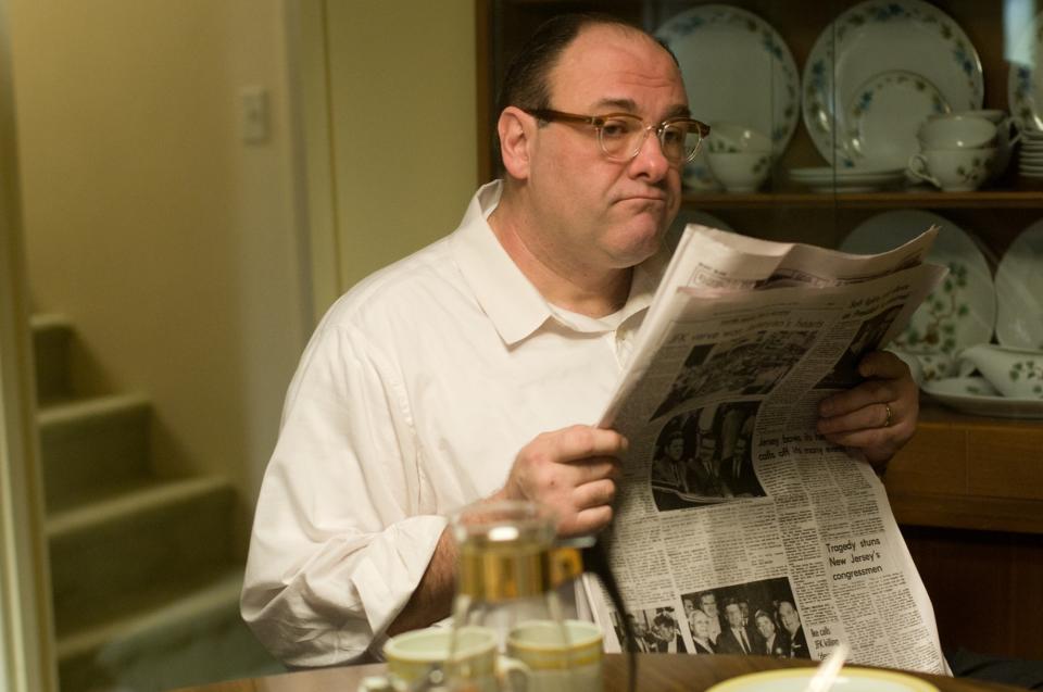 In this film image released by Paramount Vantage shows James Gandolfini, as Pat, in a scene from "Not Fade Away." (AP Photo/Paramount Vantage)