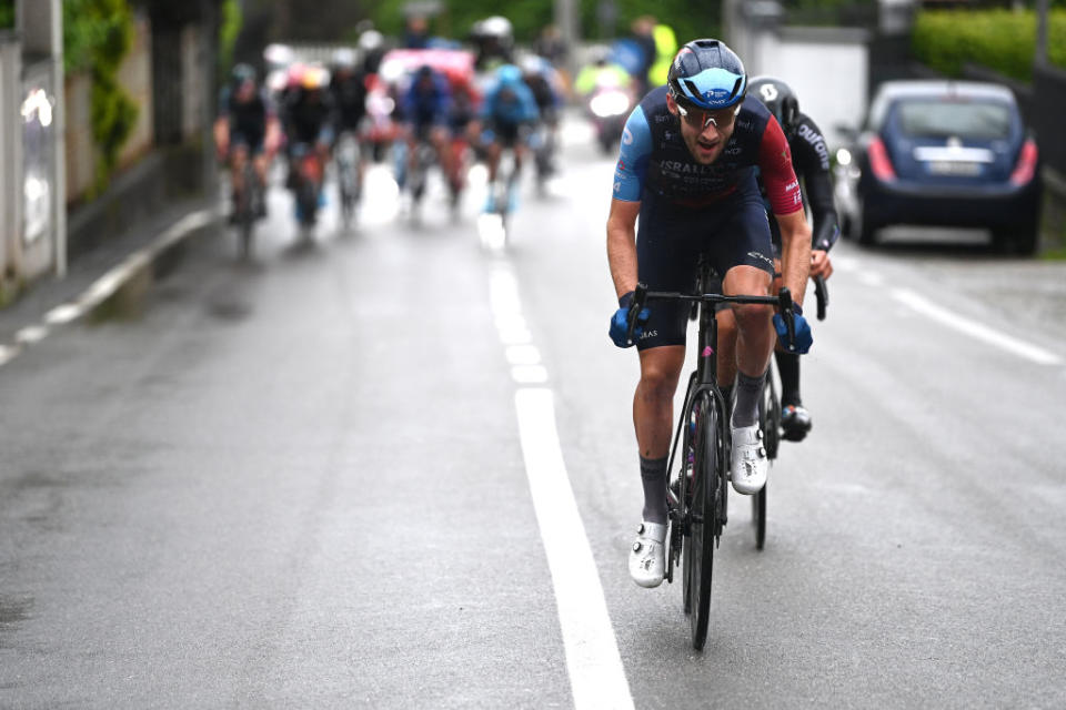 CASSANO MAGNAGO ITALY  MAY 20 Derek Gee of Canada and Team Israel  Premier Tech competes during the 106th Giro dItalia 2023 Stage 14 a 194km stage from Sierre to Cassano Magnago  UCIWT  on May 20 2023 in Cassano Magnago Italy Photo by Tim de WaeleGetty Images