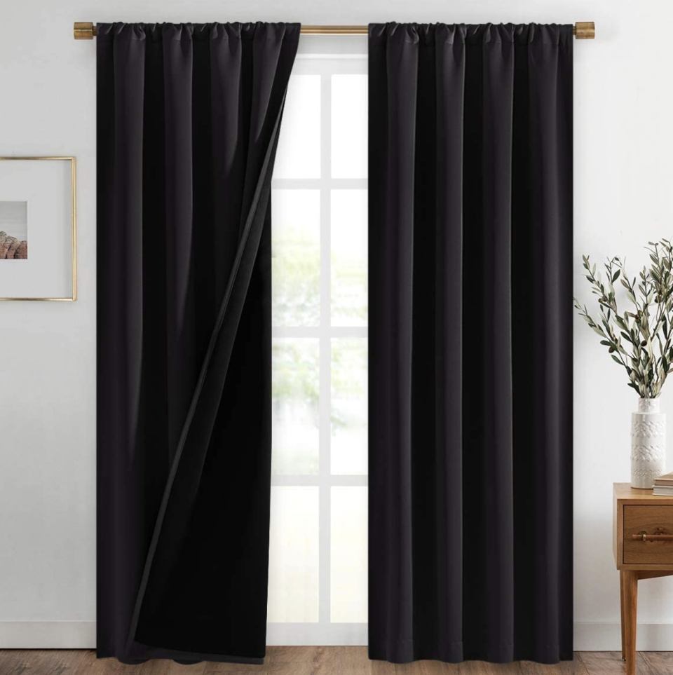 These 100 percent blackout curtains are perfect for the bedroom. (Photo: Amazon)