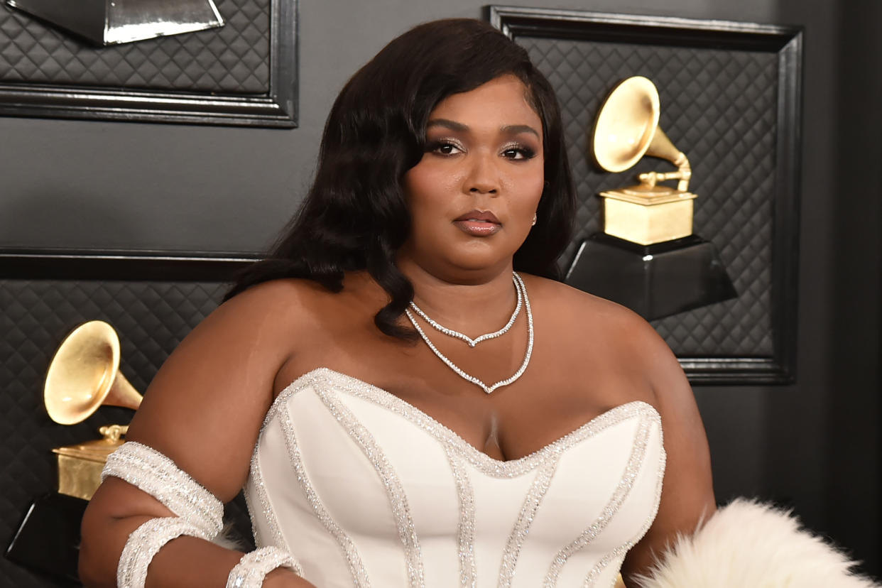 Lizzo (pictured at the Grammys last month) posted a body-positive message during her Brazilian weekend. (Photo: David Crotty/Patrick McMullan via Getty Images)