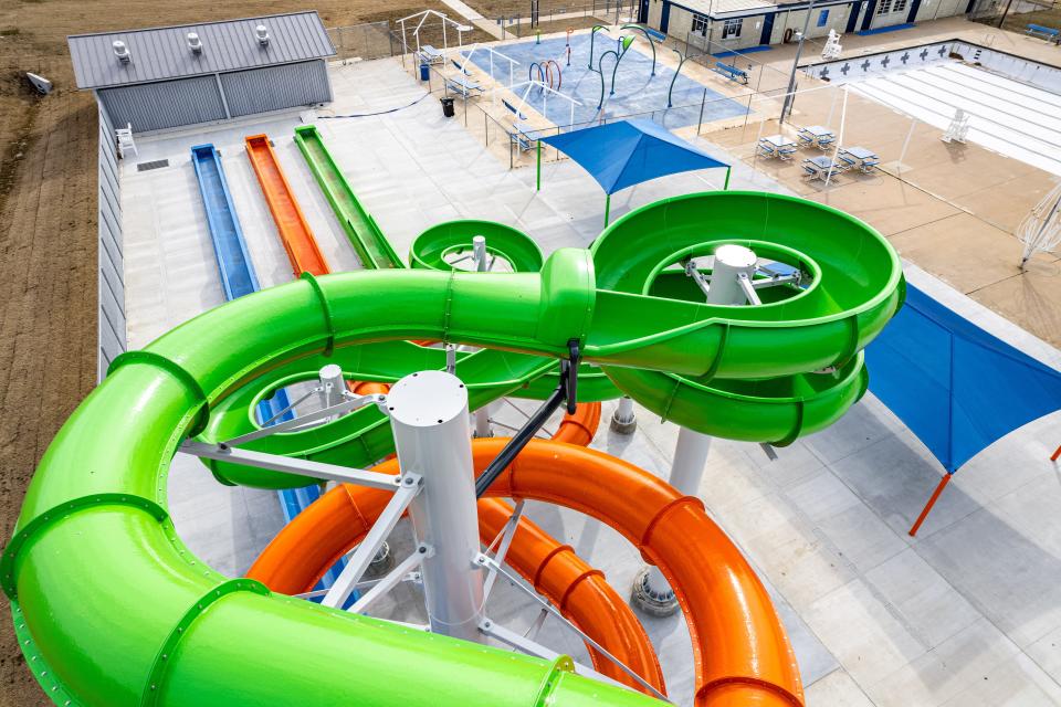 The new water slides built at the Sooner Pool should open this memorial day.