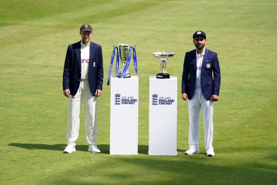 India captain Virat Kohli (right) and England counterpart Joe Root could face each other again next year if the fifth Test is rescheduled (Zac Goodwin/PA) (PA Wire)