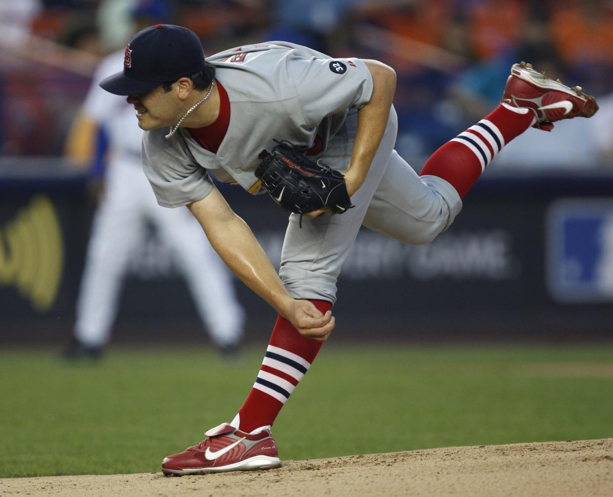 Anthony Reyes, formerly a Cardinals pitcher, is now a firefighter on the front lines of the California wildfires. (AP Photo)