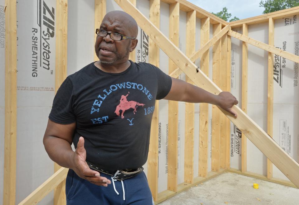 Bishop Dwane Brock describes the construction of a new gymnasium and fitness facility just east of the Victory Christian Center and Eagle's Nest in Erie.