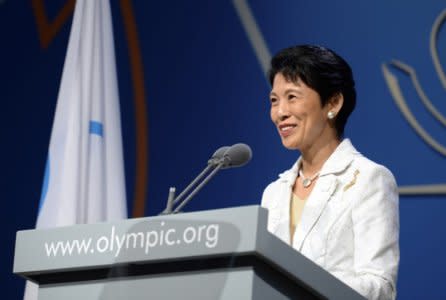 FILE PHOTO - Japan's Princess Takamado speaks during the presentation by the Tokyo 2020 bid committee to host the 2020 Summer Olympic Games, in Buenos Aires September 7, 2013. REUTERS/Fabrice Coffrini/Pool