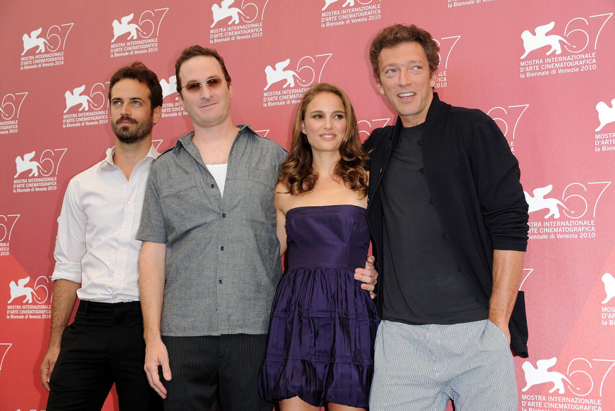 Benjamin Millepied, director Darren Aronofsky, Natalie Portman and Vincent Cassel at the 