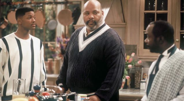 James Avery (centre) starred as Uncle Phil in the famed Fresh Prince of Bel Air series. Photo: Getty.