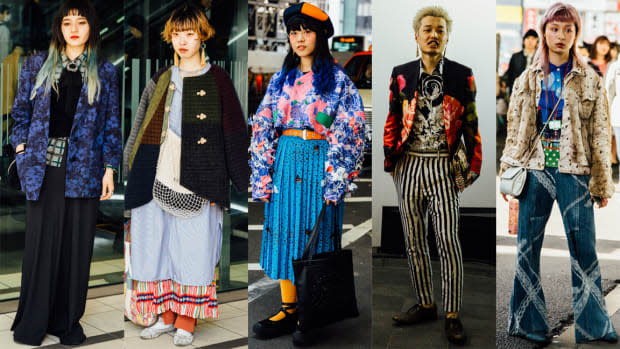 Clashing prints at Tokyo Fashion Week. Photos: Emily Malan/Fashionista