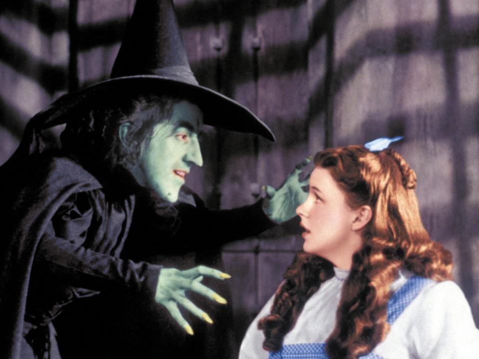 Margaret Hamilton and Judy Garland in ‘The Wizard Of Oz’ (Warner Bros)