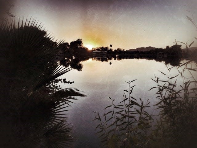 Lake Jodie at dusk is pretty spooky.