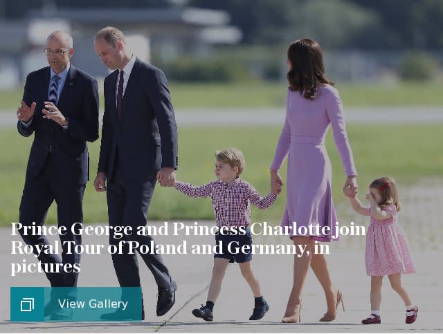 Prince George and Princess Charlotte join Royal Tour of Poland and Germany, in pictures