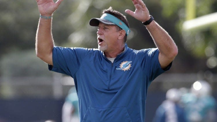 Former Dolphins offensive line coach Chris Foerster.