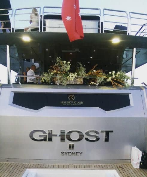 The boat is hired out for exclusive parties, and was recently the location for the House Of Kdor soiree on Sydney Harbour. Source: Instagram/debbi_tran