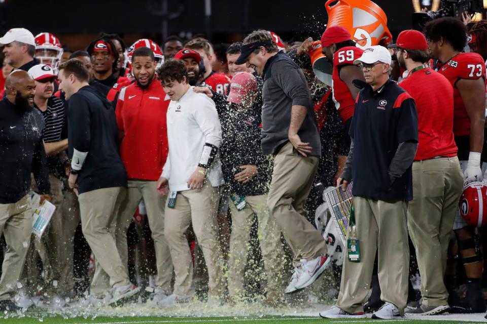 Could Kirby Smart get a third Gatorade bath as Georgia tries to become the first team to win three straight college football national championships? His Bulldogs surely will start the season as the country's No. 1 team.