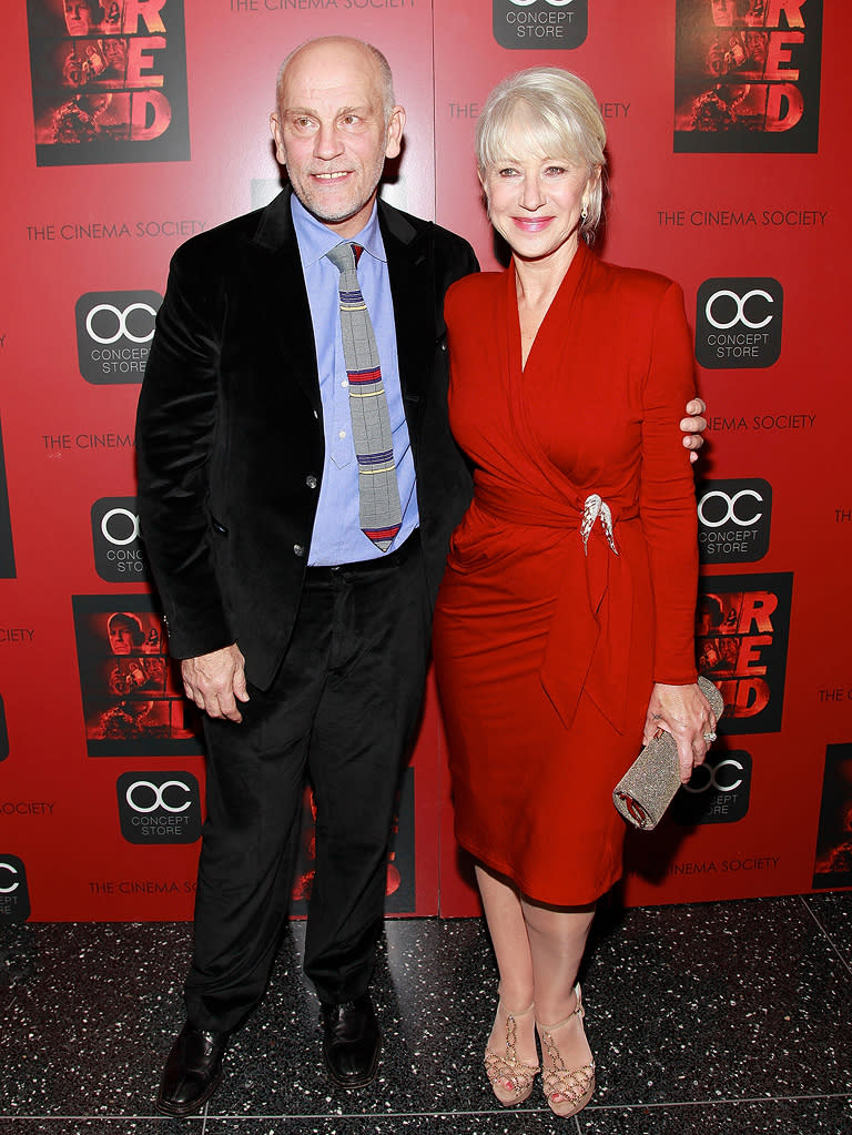 Red NYC Screening 2010 John Malkovich Helen Mirren