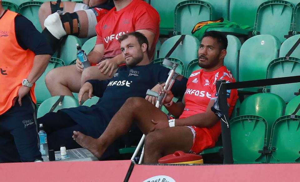 Manu Tuilagi will miss up to six months after tearing his Achilles tendonGetty