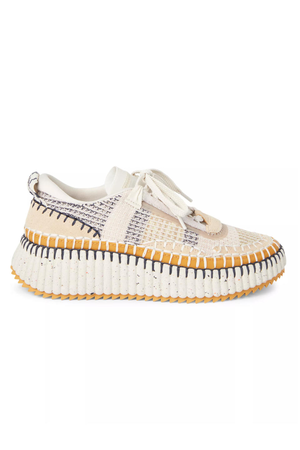 Chloé Nama Mixed Media Platform Sneakers