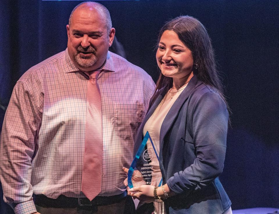 Emma Abdoney, a student at George Jenkins High School, won the Silver Garland Award in the English Literature category.