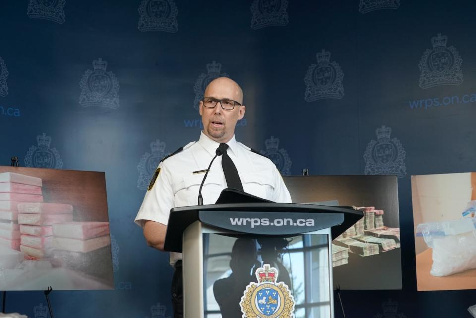 Insp. Greg Hibbard says the 13-month long investigation has resulted in one of the largest drug busts in the Waterloo region's history.
