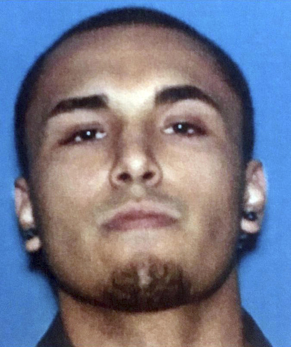This undated photo released by the Los Angeles Police Department shows Gerry Dean Zaragoza. Authorities have arrested Zaragoza, accused of shooting multiple people, in two attacks early Thursday, July 25, 2019, in Los Angeles that officials say took the lives of two of his family members and an acquaintance, police said. (Los Angeles Police Department via AP)