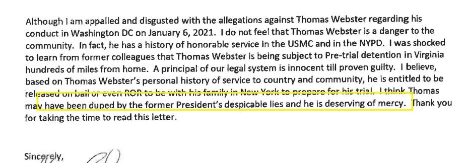 Thomas Webster character letter submitted by defense 