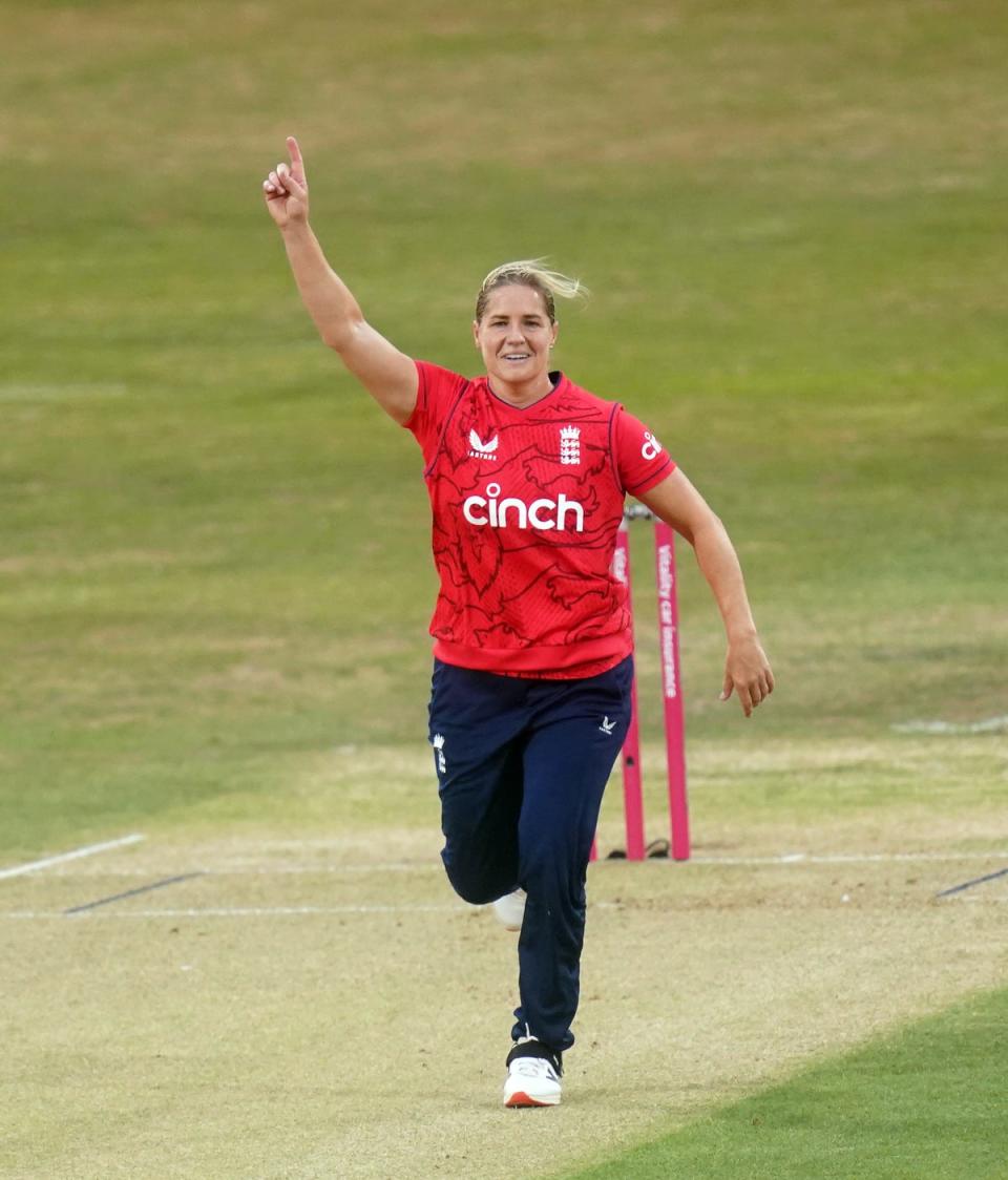 Katherine Brunt took her 103rd T20 international wicket to surpass Anya Shrubsole (Adam Davy/PA) (PA Wire)