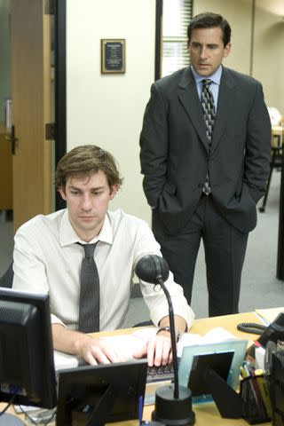 <p>Nbc-Tv/Kobal/Shutterstock </p> Steve Carell and John Krasinski on 'The Office' (2005)