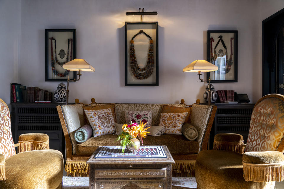 A view of a private room in the La Mamounia hotel in Morocco.  (Nicole Rivelli / Netflix)