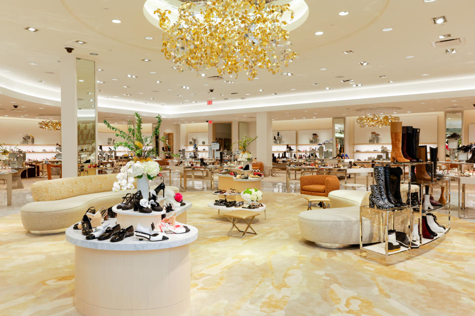 Neiman Marcus, Beverly Hills, shoe floor, shoe store, luxury shoes, retail