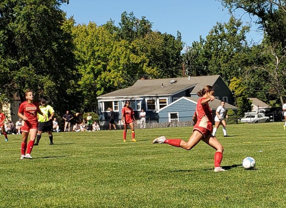 Edison played against South Plainfield on one of Metuchen High School's four fields during last year's Greater Middlesex Conference Soccer for a Cause Charity Festival