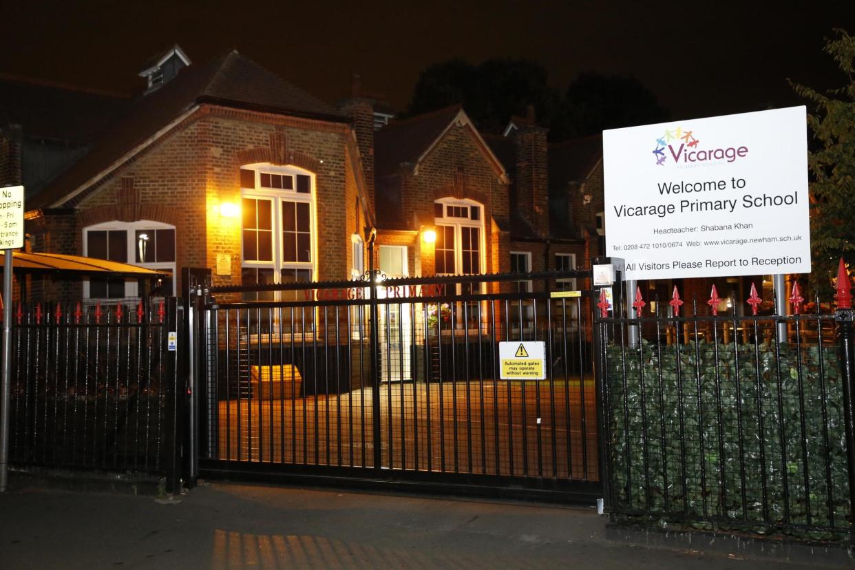 The man was stabbed near Vicarage Primary School: NIGEL HOWARD