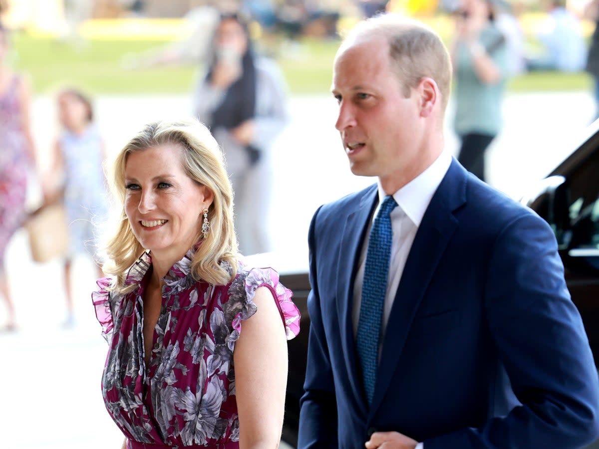 Sophie, Duchess of Edinburgh and Prince William, Prince of Wales attend a private screening of "Rhino Man", hosted by United For Wildlife at Battersea Power station on June 13, 2023 (Chris Jackson/Getty Images)