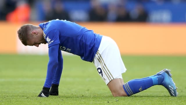 Jamie Vardy missed Leicester's defeat at Norwich through injury 