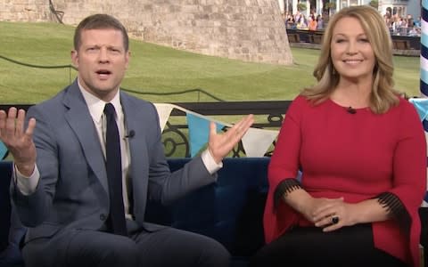 BBC presenters Dermot O'Leary and Kirsty Young