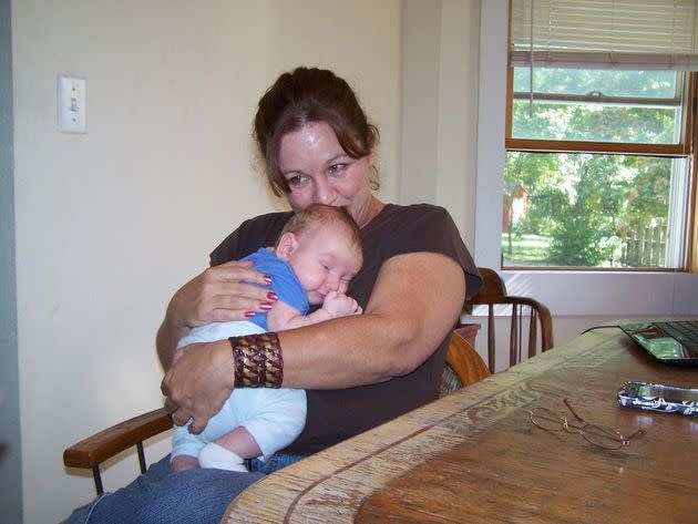 The author and one of her grandchildren.