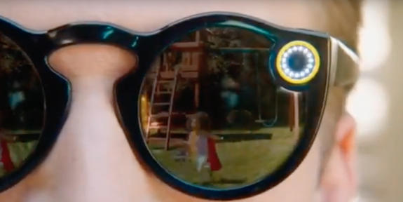 A screenshot from the video showing the glasses.