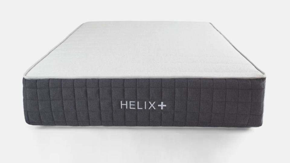 Best Helix mattress sales, discounts and deals: the Helix Plus mattress with quilted black sides and a white top