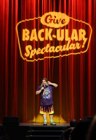 <p>Matt Winkelmeyer/Getty</p> Jack Black performs on stage during The Give Back-ular Spectacular! fundraiser in partnership with The Union Solidarity Coalition at The Orpheum Theatre on October 2023 in Los Angeles, California