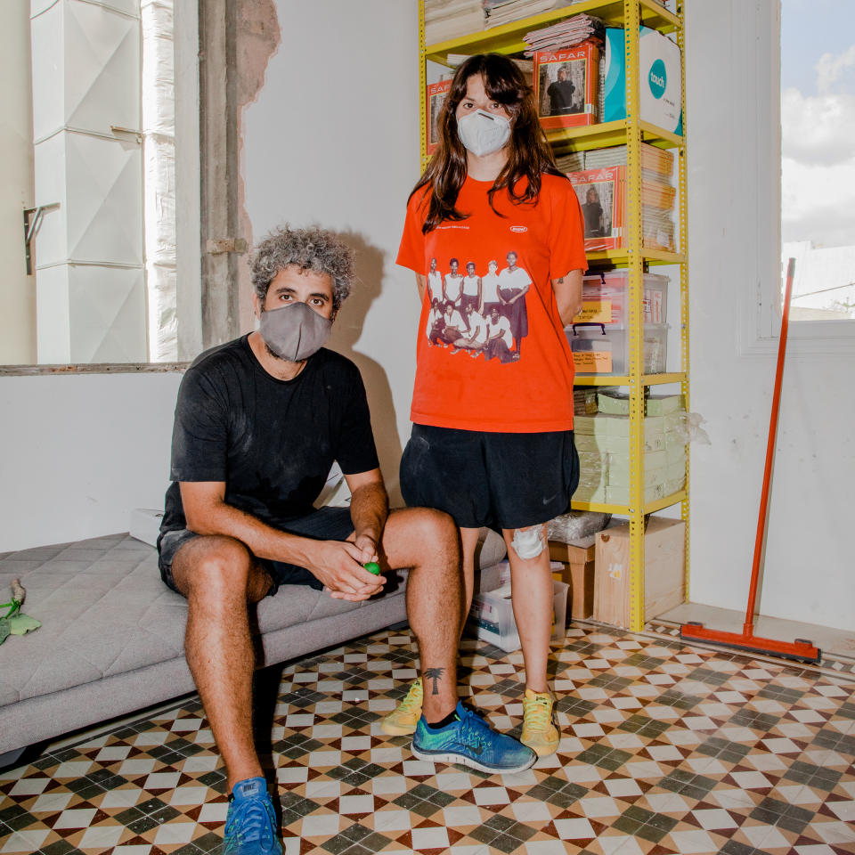 Hatem Imam and Maya Moumne of Studio Safar, a design and communications agency, photographed on Aug. 10. The explosion 