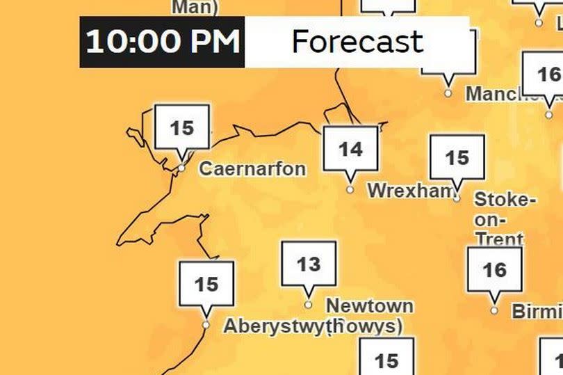 Thursday 10pm -Credit:Met Office