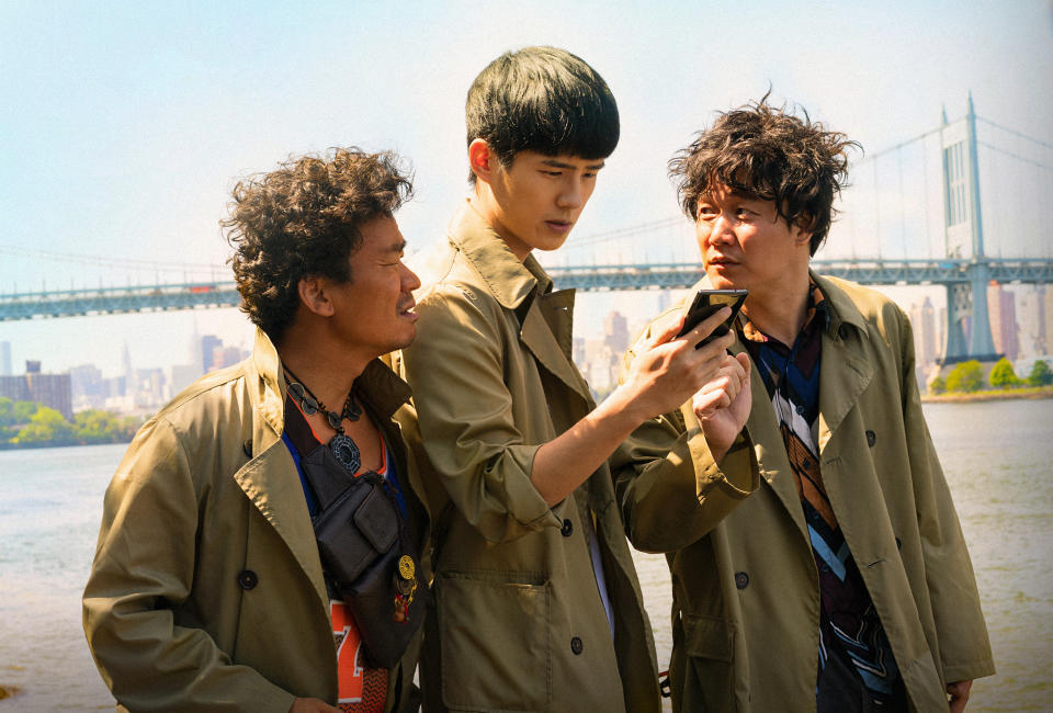 From left to right: Wang Baoqiang, Liu Haoran and Xiao Yang in Detective Chinatown 2. (Photo: iQiyi)