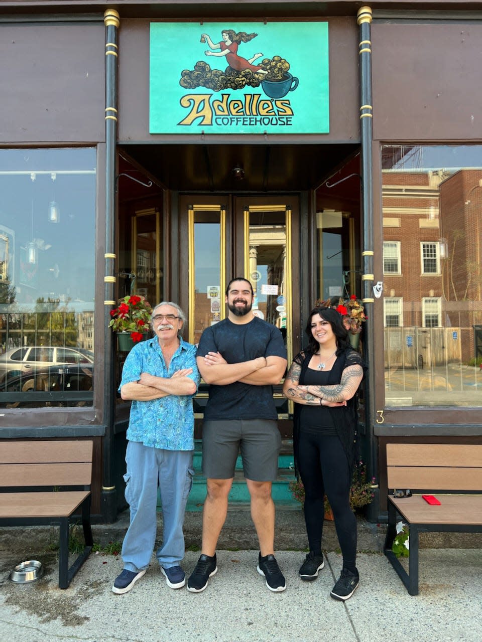 The Portsmouth Caffe Kilim family, from left, Yalcin Yazgan, Ahmet Yazgan and Leyla Yazgan, are the new owners of Adelle's Coffeehouse in Dover.