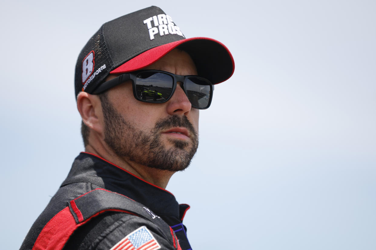 SONOMA, CALIFORNIA - JUNE 10: Josh Berry, driver of the #8 Tire Pros Love The Drive Chevrolet, looks on during qualifying for the NASCAR Xfinity Series DoorDash 250 at Sonoma Raceway on June 10, 2023 in Sonoma, California. (Photo by Sean Gardner/Getty Images)