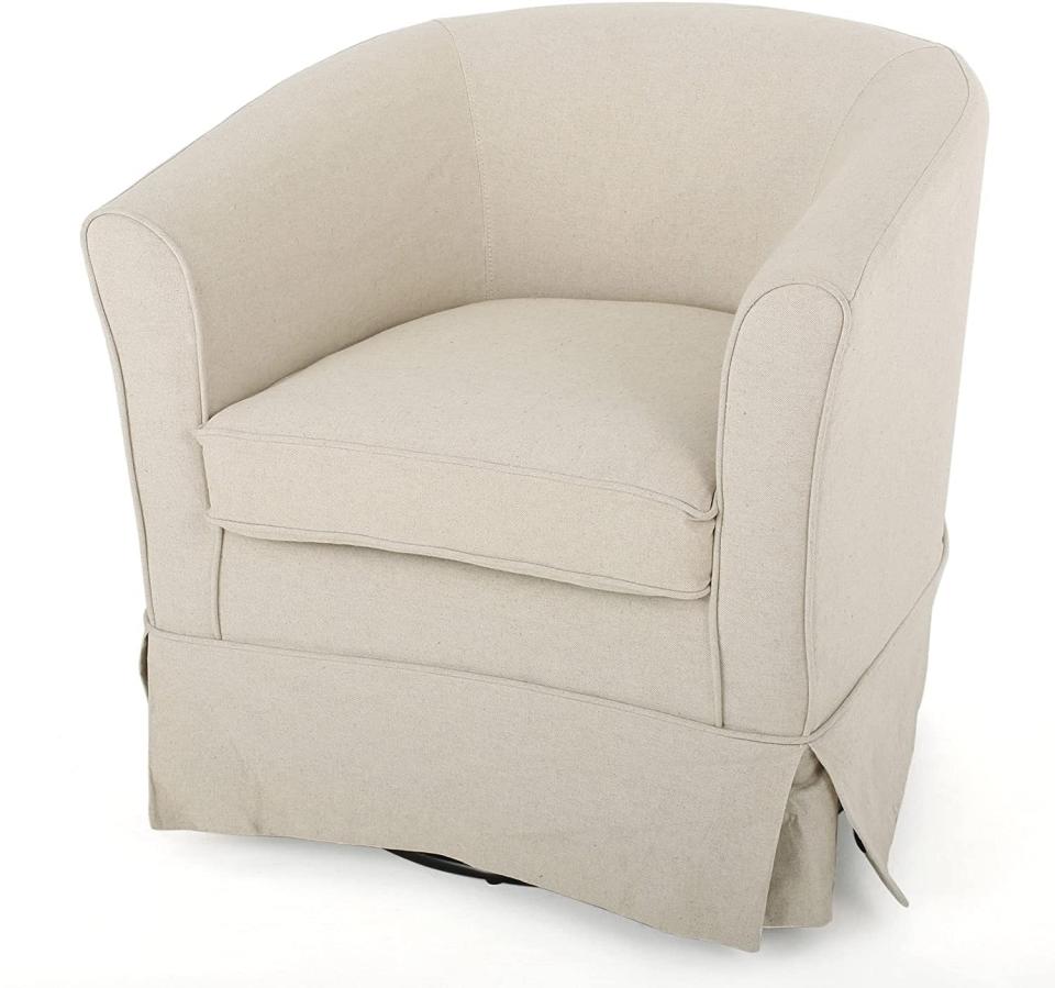 <p>In need of extra seating? Add the comfy <span>Christopher Knight Home Cecilia Swivel Chair</span> ($135, originally $153) to any room in your home. We love the simplicity of its classic design.</p>