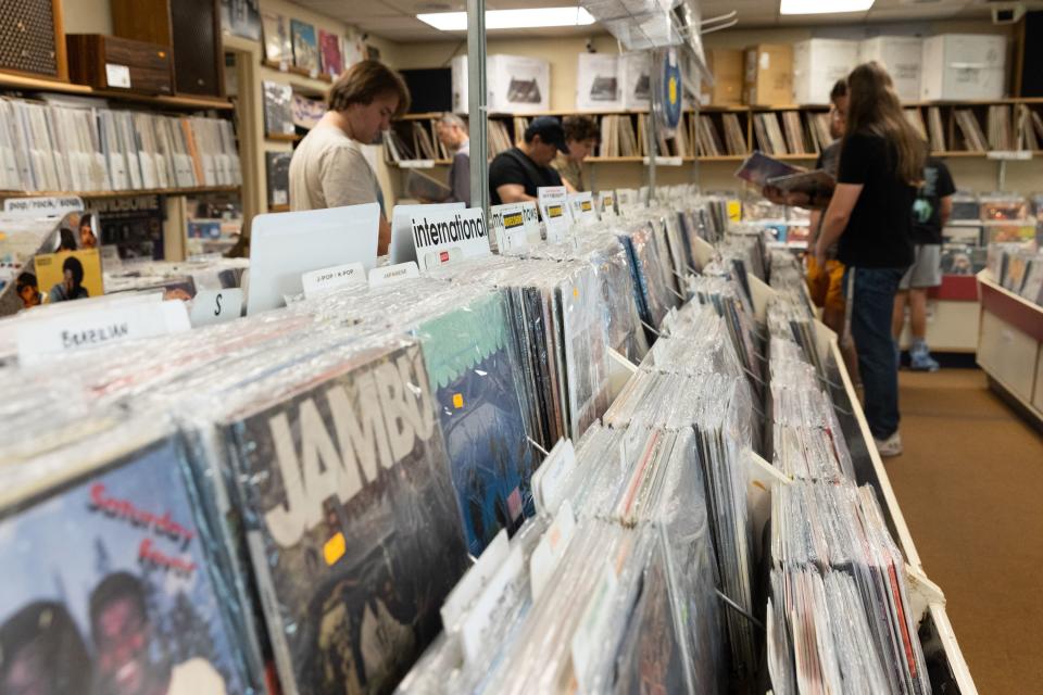 Shoppers look through records at Randy’s Record Shop in Salt Lake City on Friday, Aug. 18, 2023. | Megan Nielsen, Deseret News