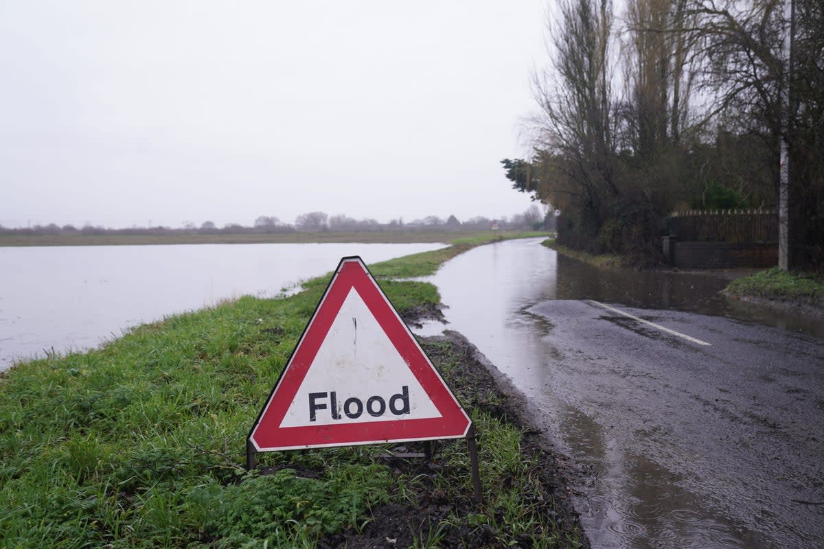 Heavy rain has raised river levels throughout the country (PA Wire)