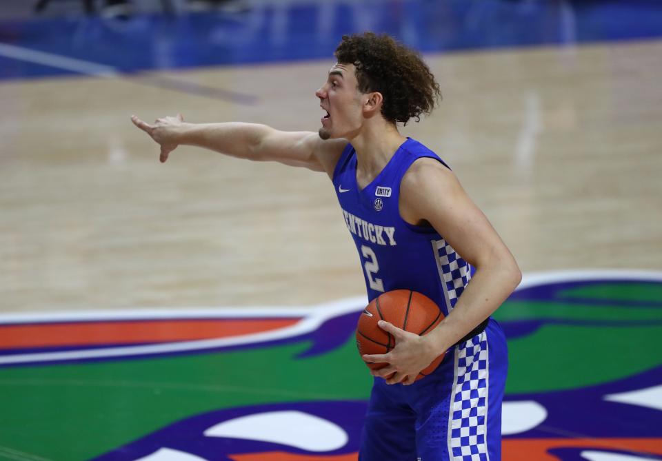 Devin Askew during a January 2021 game with UK. He later transferred to Texas and has since moved on to Cal.