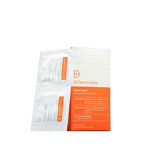 Dr. Dennis Gross Alpha Beta Universal Daily Peel: for Uneven Tone or Texture and Fine Lines or Enlarged Pores, (30 Treatments) (AMAZON)