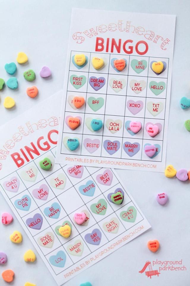 Big Dot of Happiness Conversation Hearts - How Many Candies Valentine's Day  Party Game - 1 Stand and 40 Cards - Candy Guessing Game